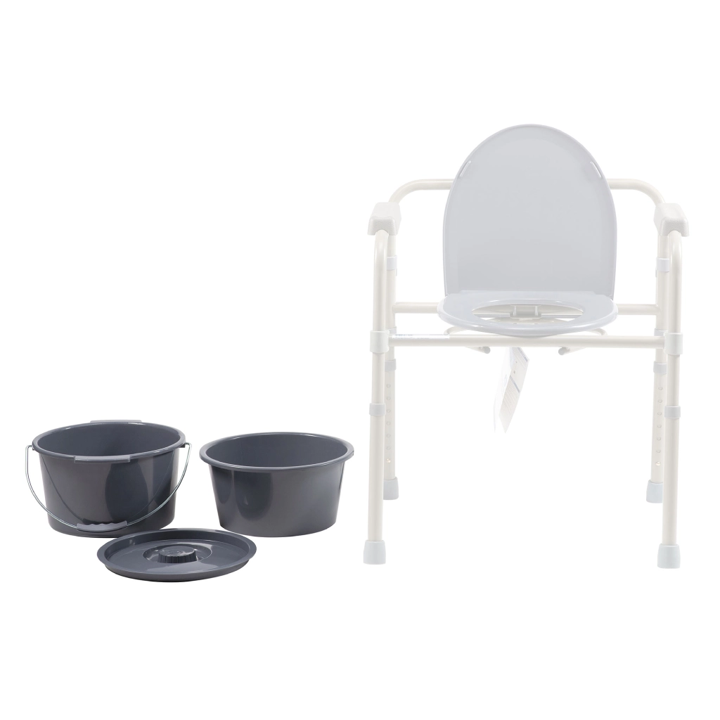 commode pails, lids and splash Guard